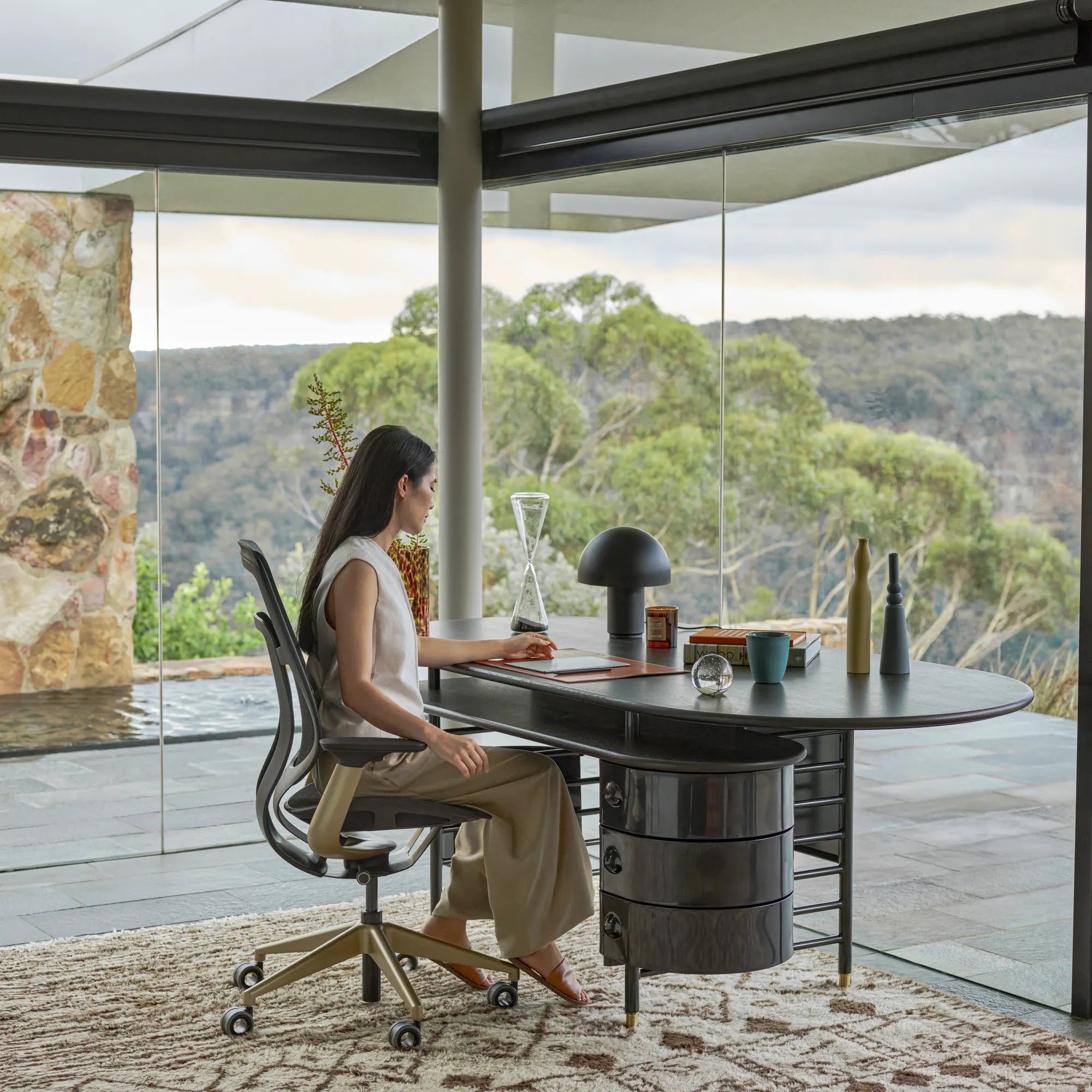 Sans têtière / Intermix Noir KR08+Matte Brass 4B22