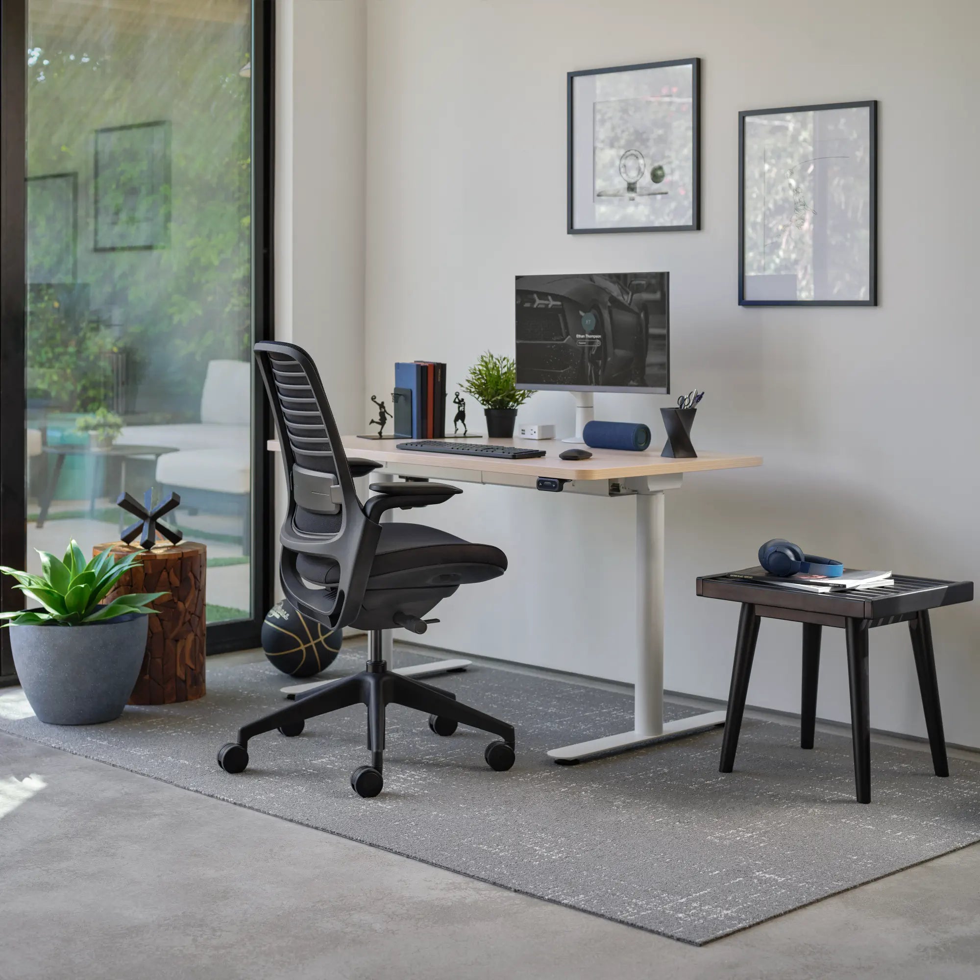 Chaise De Bureau Ergonomique Steelcase Series 1 - Dossier LiveBack Réglable, Accoudoirs 4D, Têtière | Hauteur Et Profondeur Réglables | Fabriqué En France - 6